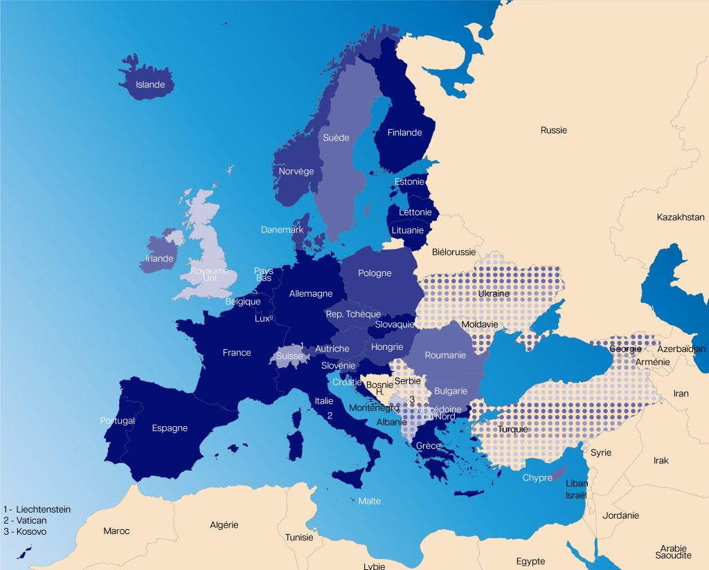 Datavisualisation : l'intégration des états en Europe