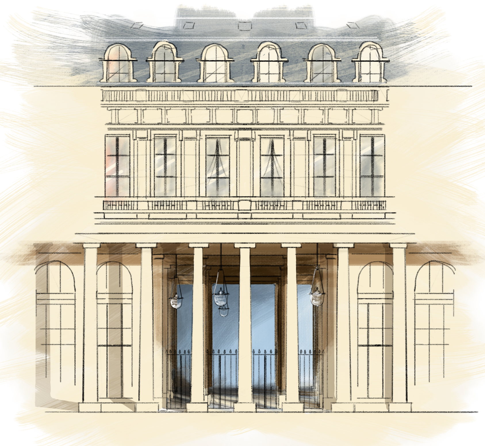 Illustration représentant le Conseil Constitutionnel en France